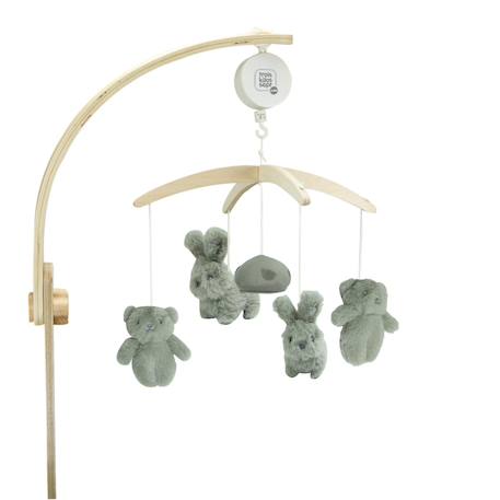 Mobile musical en bois pour bébé Vert 1 - vertbaudet enfant 
