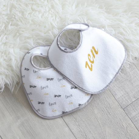 Lot de 7 bavoirs bébé Jaune 2 - vertbaudet enfant 
