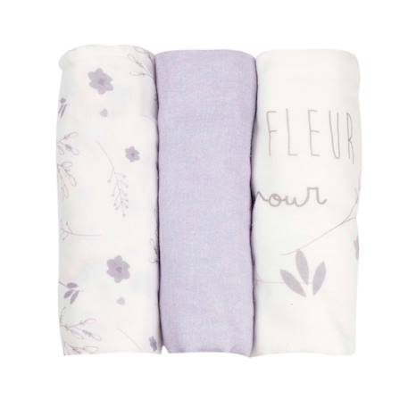 Lot de 3 langes Lilas 1 - vertbaudet enfant 