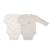 Lot de 2 bodies bébé manches longues - mini nous Ecru 1 - vertbaudet enfant 