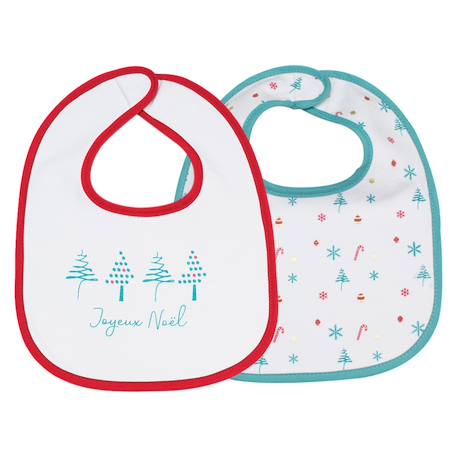 Bavoirs 1er âge pour noël Blanc 1 - vertbaudet enfant 