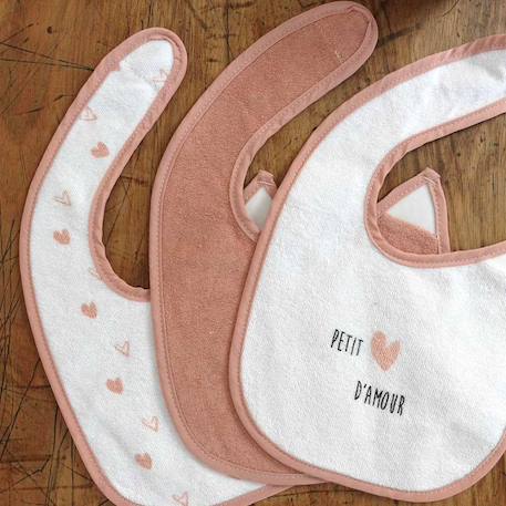 Bavoirs naissance Rose 6 - vertbaudet enfant 