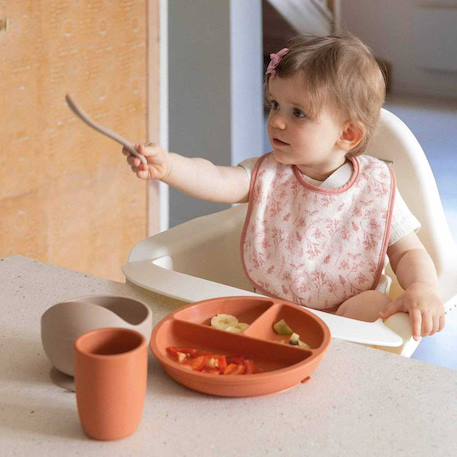 Coffret repas en silicone pour bébé - 4 pièces Orange 3 - vertbaudet enfant 