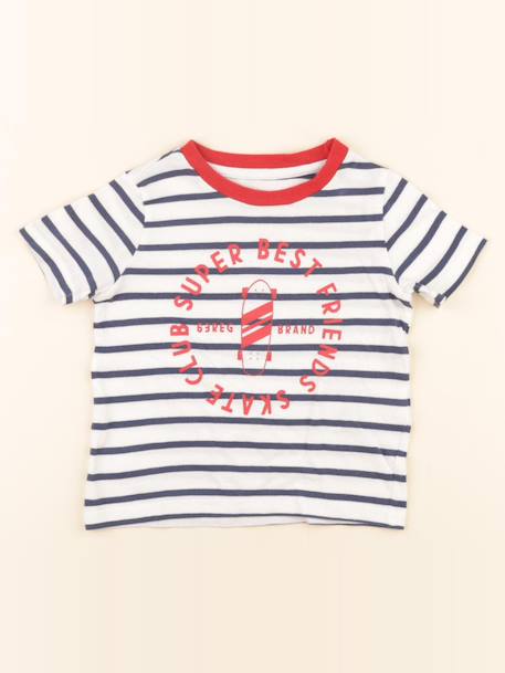 Tee-shirt - 2 ans Blanc, bleu 1 - vertbaudet enfant 