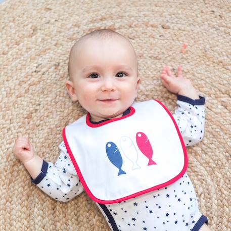 Lot de 7 bavoirs bébé Blanc 2 - vertbaudet enfant 