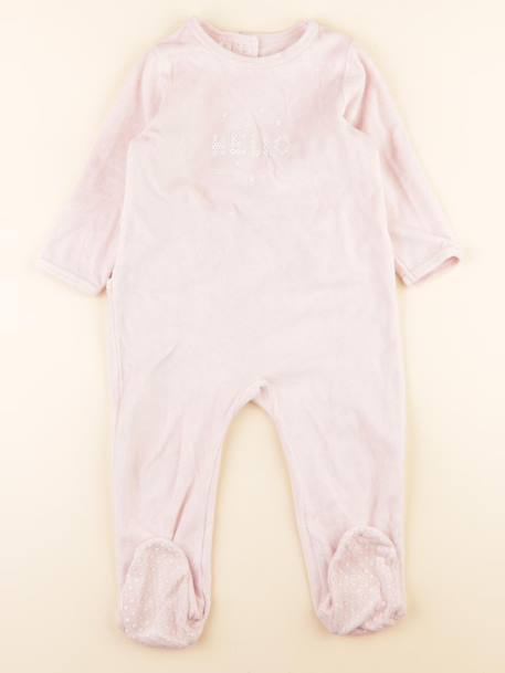 Pyjama velours - 2 ans Rose 1 - vertbaudet enfant 