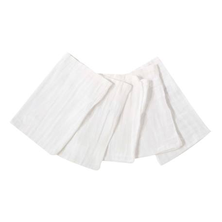 Gant de toilette mousseline de coton Blanc 1 - vertbaudet enfant 