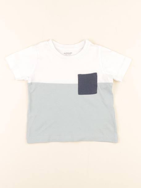 Tee-shirt - 2 ans Blanc, bleu 1 - vertbaudet enfant 