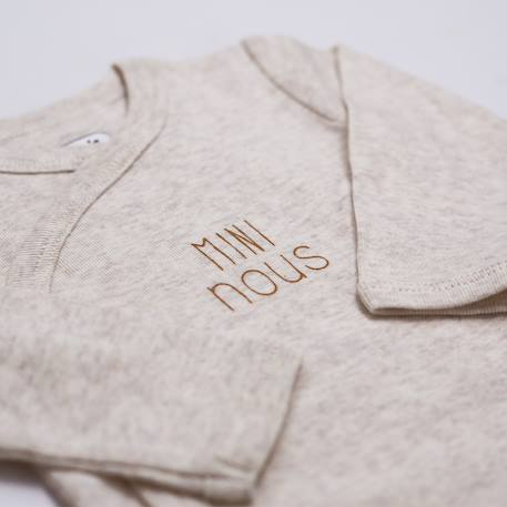 Lot de 2 bodies bébé manches longues - mini nous Ecru 3 - vertbaudet enfant 