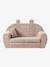 Canapé chauffeuse ours velours beige+rose 7 - vertbaudet enfant 