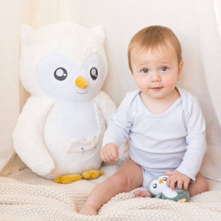 Grande peluche chouette Blanc 3 - vertbaudet enfant 