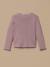 T-shirt en pointelle fille - coton biologique Rayure cerise+Rayure marine/ecru 2 - vertbaudet enfant 