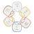 Lot de 6 bavoirs Blanc 1 - vertbaudet enfant 