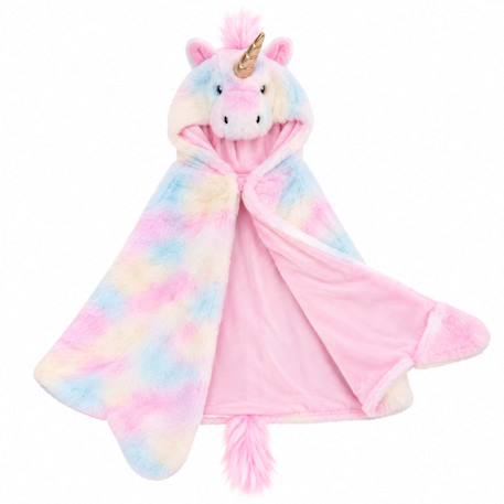 Déguisement enfant cape licorne arc en ciel super douce Rose 2 - vertbaudet enfant 