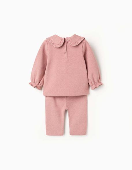 Ensemble pull et pantalon en maille Rose 2 - vertbaudet enfant 