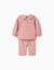 Ensemble pull et pantalon en maille Rose 2 - vertbaudet enfant 