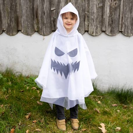 Déguisement enfant poncho à capuche fantôme halloween Blanc 5 - vertbaudet enfant 