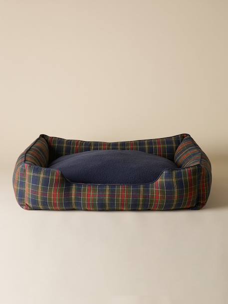 Panier pour chien grande taille - collection fine truffe Carreaux ecossais vert 1 - vertbaudet enfant 