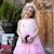 Déguisement enfant robe de princesse de noël avec serre tête Rose+Vert 4 - vertbaudet enfant 