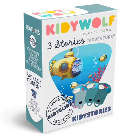Kidystories recharge 3 histoires pour lampe projecteur kidyslide Bleu+Marron+Noir+Rouge+Vert 15 - vertbaudet enfant 