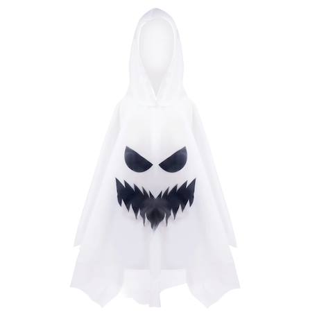 Déguisement enfant poncho à capuche fantôme halloween Blanc 2 - vertbaudet enfant 