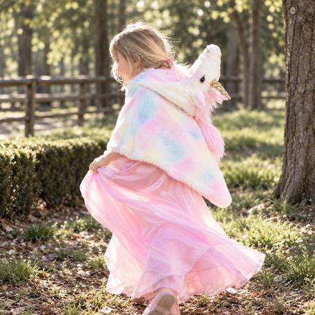 Déguisement enfant cape licorne arc en ciel super douce Rose 3 - vertbaudet enfant 