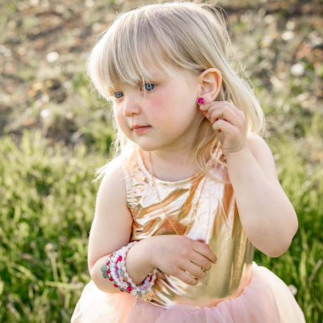 Set de 3 paires de boucles d'oreilles clips princesse Rouge 4 - vertbaudet enfant 