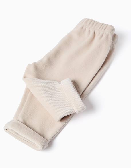 Ensemble 2 pièces côtelé en velours Gris clair 4 - vertbaudet enfant 