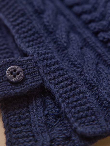 Plastron col roulé torsadé enfant Ecru+Marine 5 - vertbaudet enfant 