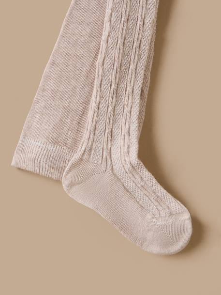 Collants torsadés bébé Beige 2 - vertbaudet enfant 