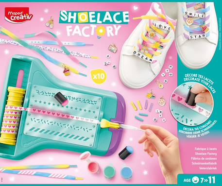 Kit créatif pour personnaliser ses lacets Multi-coloured 4 - vertbaudet enfant 