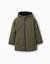 Parka avec capuche et doublure en sherpa Vert foncé 1 - vertbaudet enfant 