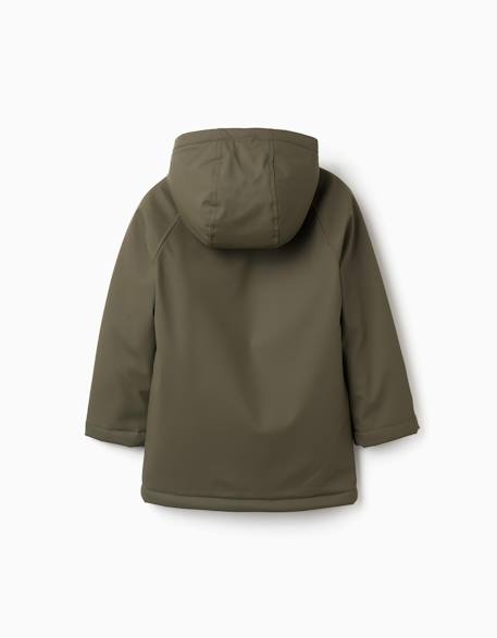 Parka avec capuche et doublure en sherpa Vert foncé 2 - vertbaudet enfant 