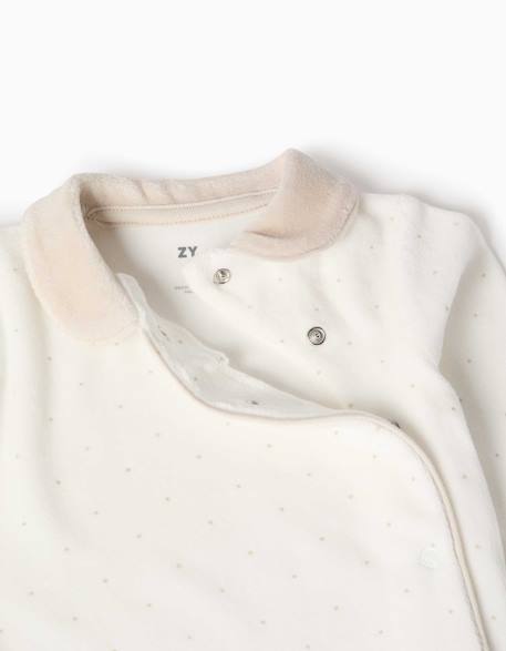 Pyjama en velours avec motif à pois Blanc 3 - vertbaudet enfant 