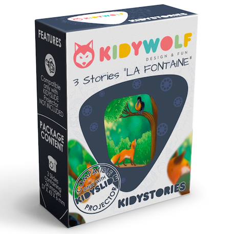 Kidystories recharge 3 histoires pour lampe projecteur kidyslide Bleu+Marron+Noir+Rouge+Vert 8 - vertbaudet enfant 