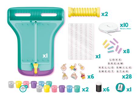 Kit créatif pour personnaliser ses lacets Multi-coloured 6 - vertbaudet enfant 