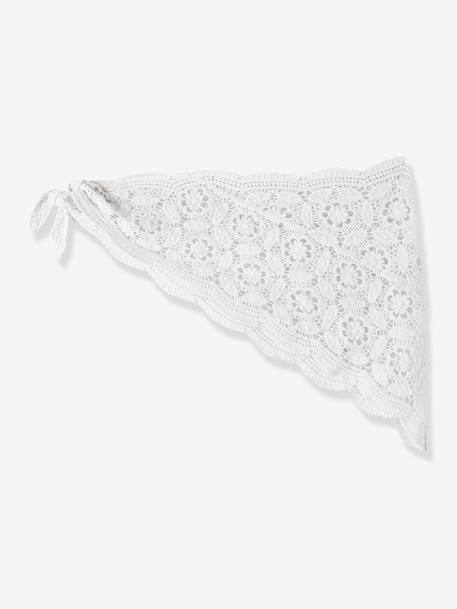 Foulard triangulaire avec dentelle fille en coton name it écru 2 - vertbaudet enfant 