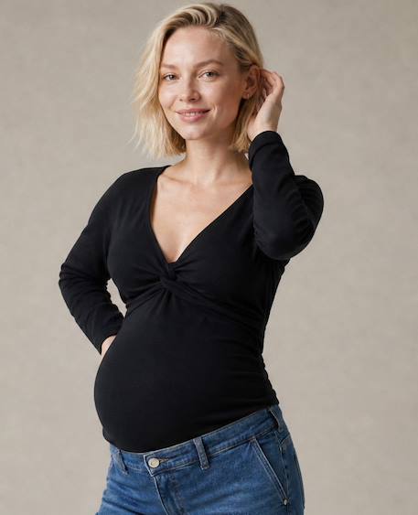 T-shirt d'allaitement tina Cuivre+Multicolore+Noir 13 - vertbaudet enfant 