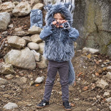 Déguisement enfant veste loup toute douce avec gants Gris 6 - vertbaudet enfant 