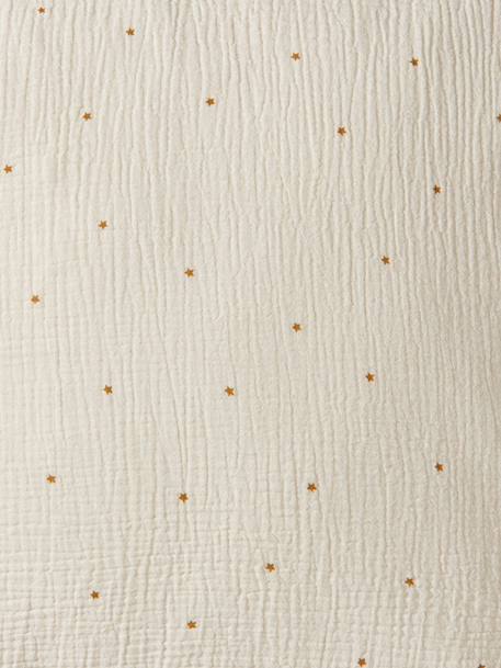 Housse de couette gaze de coton 'gaufrée' Blanc doux+Celadon 2 - vertbaudet enfant 