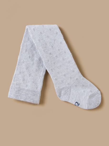Collants pointelle bébé Gris chine 1 - vertbaudet enfant 