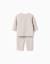 Ensemble 2 pièces côtelé en velours Gris clair 2 - vertbaudet enfant 