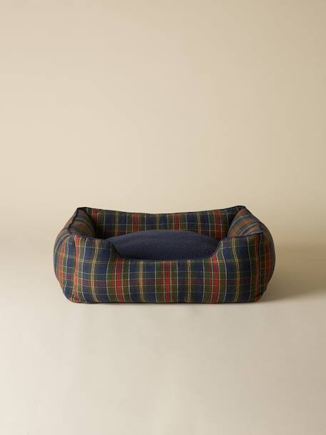Panier pour chien taille moyenne - collection fine truffe Carreaux ecossais vert 1 - vertbaudet enfant 