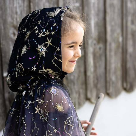 Déguisement enfant cape fée des étoiles à capuche Noir 6 - vertbaudet enfant 