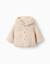 Manteau en sherpa avec capuche et doublure en polaire Gris clair 1 - vertbaudet enfant 