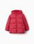 Doudoune avec capuche et doublure en polaire Bleu foncé+Rouge 4 - vertbaudet enfant 