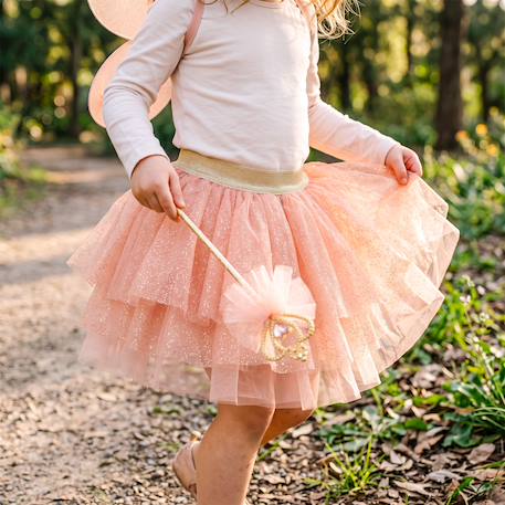 Déguisement enfant jupe princesse fée avec ailes et baguette Rose+Violet 3 - vertbaudet enfant 