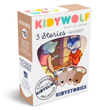 Kidystories recharge 3 histoires pour lampe projecteur kidyslide Bleu+Marron+Noir+Rouge+Vert 4 - vertbaudet enfant 