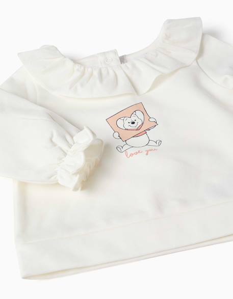 Ensemble de jogging en coton peigné avec imprimé winnie l'ourson Blanc 4 - vertbaudet enfant 