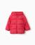 Doudoune avec capuche et doublure en polaire Rouge 1 - vertbaudet enfant 